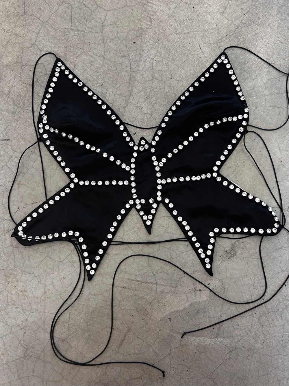 Rhinestone Strappy Butterfly Top
